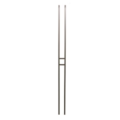 Ascension 1/2 in. Iron Baluster Single Craftsman Panel, Pewter