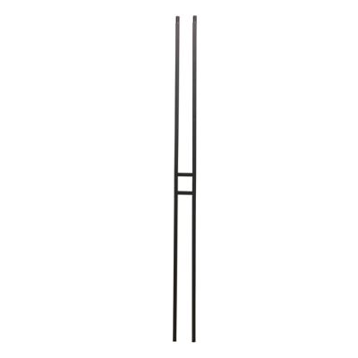 Ascension 1/2 in. Iron Baluster Single Craftsman Panel, Satin Black