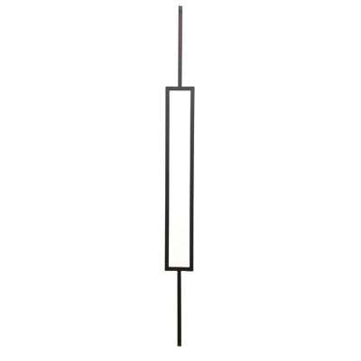 Ascension 1/2 in. Iron Baluster Square Top Rectangle Satin Black