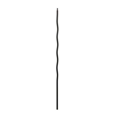 Ascension 1/2 in. Iron Baluster Zig Zag Satin Black