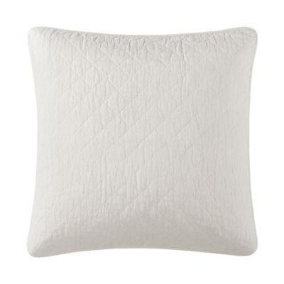 Indigo Hill by HiEnd Accents Cotton Comfort Euro Sham, 27 in. x 27 in., White, 1PC