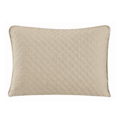 Indigo Hill by HiEnd Accents Anna Diamond Quilted Pillow Sham Set, 21 in. x 34 in., Light Tan, 2PC