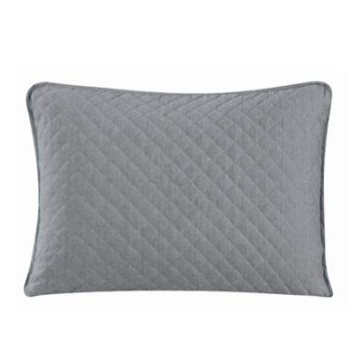 Indigo Hill by HiEnd Accents Anna Diamond Quilted Pillow Sham Set, 21 in. x 27 in., Gray, 2PC