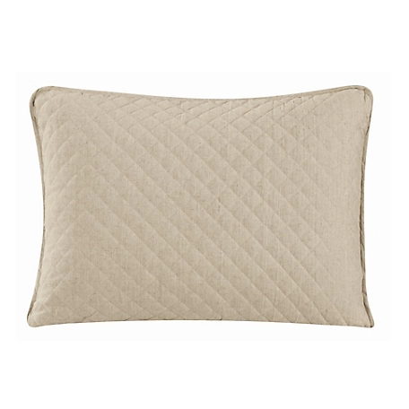 Indigo Hill by HiEnd Accents Anna Diamond Quilted Pillow Sham Set, 21 in. x 27 in., Light Tan, 2PC