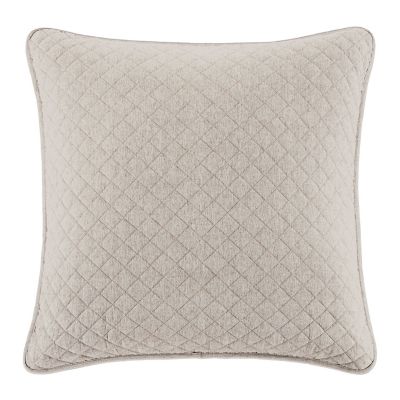 Indigo Hill by HiEnd Accents Anna Diamond Quilted Euro Sham, 27 in. x 27 in., Light Tan, 1PC