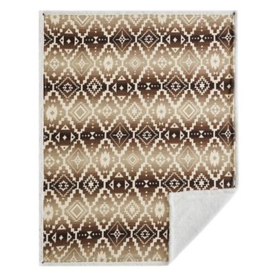 Image showing  Chalet Western Aztec Campfire Sherpa Throw, 1 pc. or 3 pc.