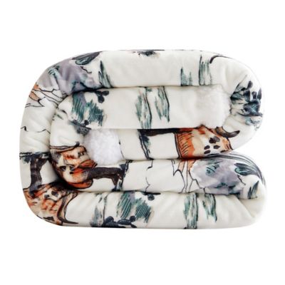 Image showing  Ranch Life Western Toile Campfire Sherpa Throw, 1 pc. or 3 pc.