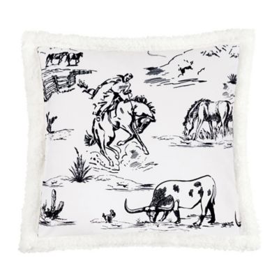 Image showing  Ranch Life Western Toile Campfire Sherpa Throw, 1 pc. or 3 pc.