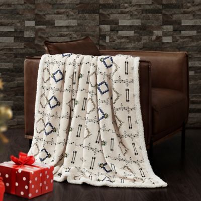 Image showing  Arrow Campfire Sherpa Throw, 1 pc. or 3 pc.