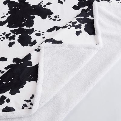 Image showing  Elsa Cowhide Campfire Sherpa Throw, 1 pc. or 3 pc.