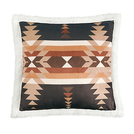 Indigo Hill by HiEnd Accents Yosemite Campfire Sherpa Pillow, 18 in. x 18 in.