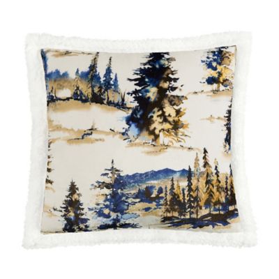 Indigo Hill by HiEnd Accents Acadia Campfire Sherpa Pillow, 18 in. x 18 in.