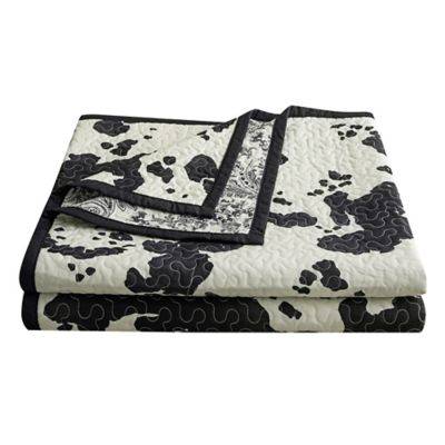 Image showing  Clara Cowhide Reversible 3 pc. Quilt Set