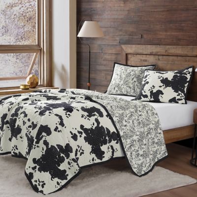 Image showing  Clara Cowhide Reversible 3 pc. Quilt Set