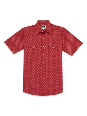 Ely Cattleman Short Sleeve Mini Bandana Print Western Shirt