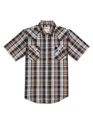 Ely Cattleman Short-Sleeve Plaid Western Shirt