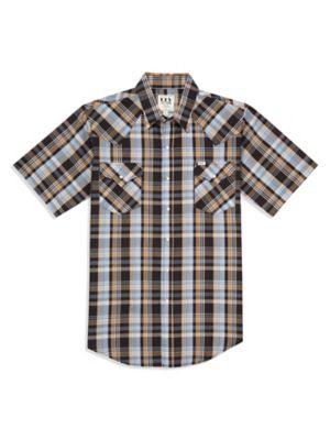 Ely Cattleman Short Sleeve Plaid Western Shirt