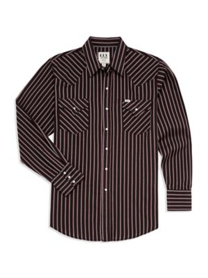 Ely Cattleman Stripe Western Long-Sleeve Button-Down Shirt