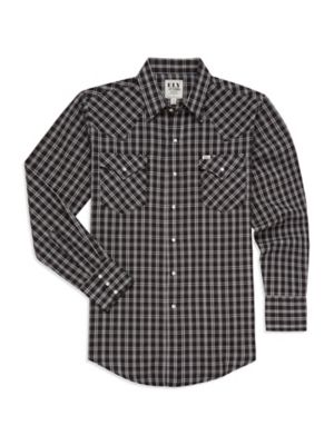 Ely Cattleman Long-Sleeve Plaid Western Shirt