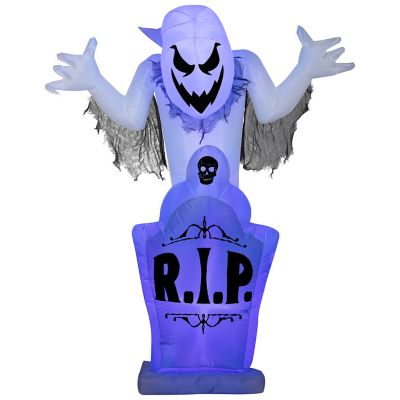 Gemmy Halloween Inflatable Ghost and Tombstone with Flickering Black Lights