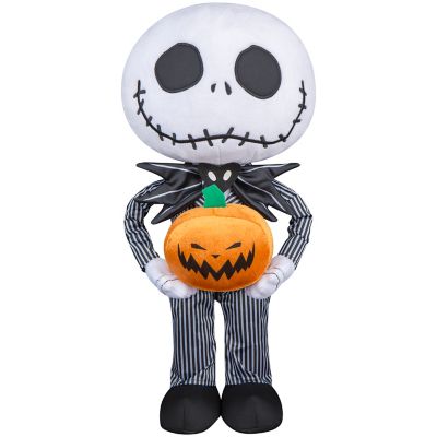 Gemmy Stylized Jack Skellington Halloween Greeter with Jack-O'-Lantern