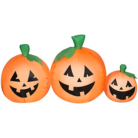 Gemmy Halloween Inflatable Jack-O'-Lantern Trio