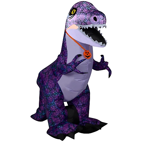 Gemmy Halloween Inflatable Purple Dinosaur