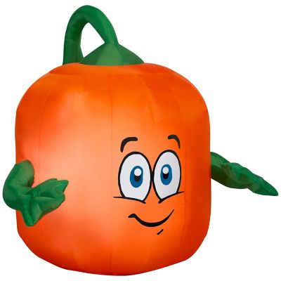 Gemmy 42.13 in. Halloween Spookley the Square Pumpkin Inflatable Halloween Decoration