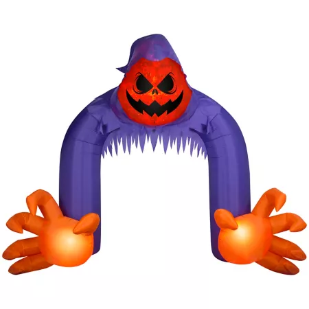 Gemmy Halloween Inflatable Jack-O'-Lantern Reaper Ark with Swirling Lights Halloween Inflatables