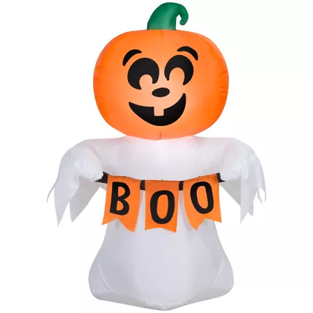 Gemmy Halloween Inflatable Jack-O'-Lantern Ghost Halloween Inflatables