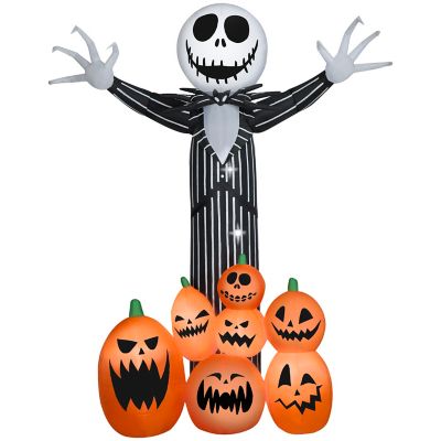 Gemmy Halloween Inflatable Jack Skellington with Jack-O'-Lanterns