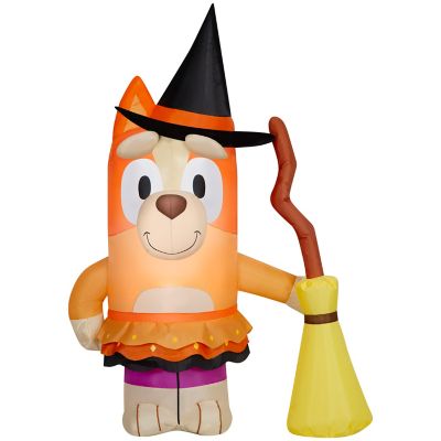Gemmy Halloween Inflatable Bingo in Witch Costume Bluey