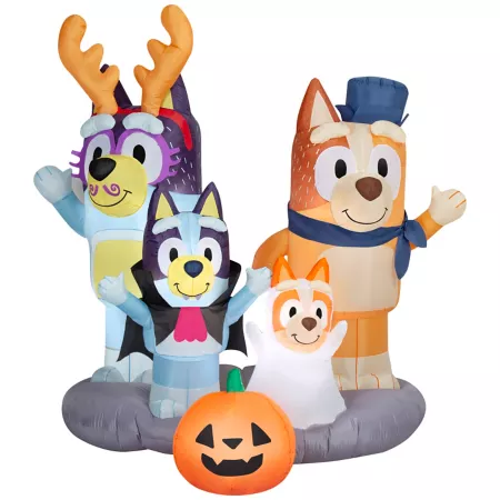 Gemmy Halloween Bluey Inflatable and Family Scene Halloween Inflatables