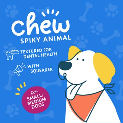 Image showing  Spiky Animal Dog Chew Toy, Assorted Styles