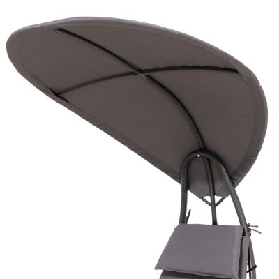Image showing 5 th Deko Living Outdoor Lounge Chair with Canopy