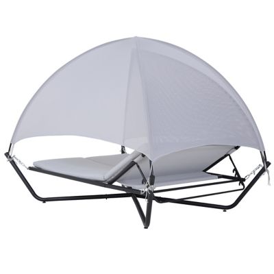 Image showing 5 th Deko Living Outdoor Hammock Lounge Daybed with Canopy