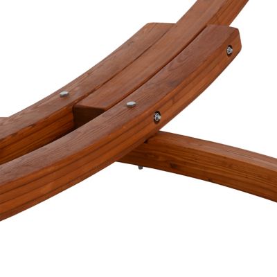 Image showing 6 th Deko Living Cedar Wood Hammock, Black