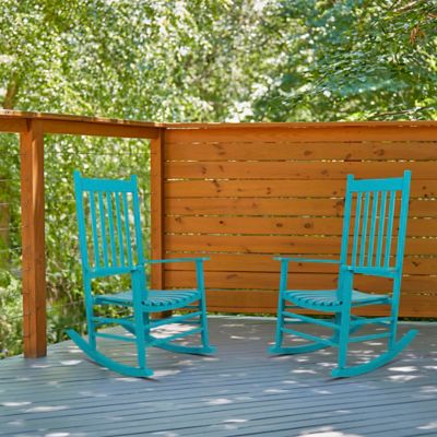 Image showing  Outdoor Meridian Wood Patio Rocking Chairs, 2 pk.