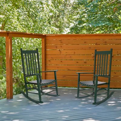 Image showing  Outdoor Meridian Wood Patio Rocking Chairs, 2 pk.