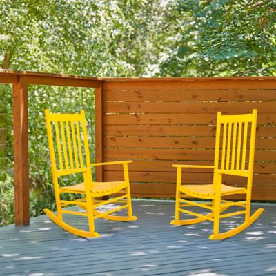 Image showing  Outdoor Meridian Wood Patio Rocking Chairs, 2 pk.