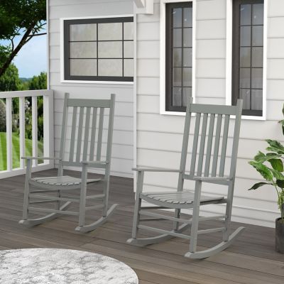 Image showing  Outdoor Meridian Wood Patio Rocking Chairs, 2 pk.
