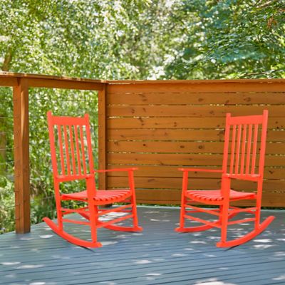 Image showing  Outdoor Meridian Wood Patio Rocking Chairs, 2 pk.