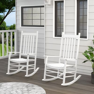 Image showing  Outdoor Meridian Wood Patio Rocking Chairs, 2 pk.