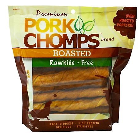 Pork Chomps Roasted Pork Twist Dog Chew Treats, 15 ct.