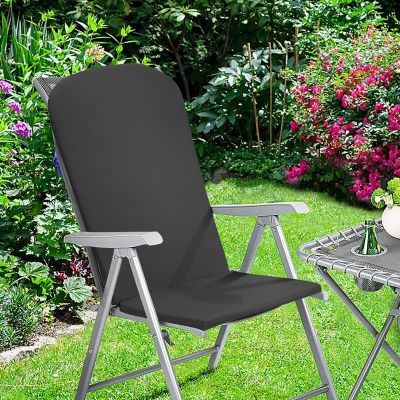 Outdoor Decor by Commonwealth Ebony Outdoor High Back Adirondack Cushion 24 x 51 in., Solid Black