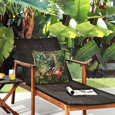 Outdoor Decor by Commonwealth Ebony Outdoor Jungle Print Pillow 18 x 18 in., Multi
