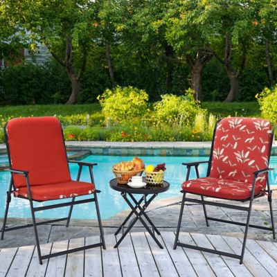 Outdoor Decor by Commonwealth Ruby Red Outdoor Printed High Back Cushion 20 x 45 in. Red at Tractor Supply Co