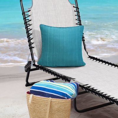 Outdoor Decor by Commonwealth Urban Chic Outdoor Solid Textured Pillow 18 x 18 in., Aqua