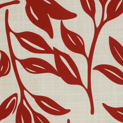 Image showing  Ruby Red Outdoor Printed Leaves Lounger Cushion 22 x 71 in., Red Ivory