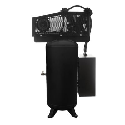 Image showing  5 HP 60 gal. 1-Stage Industrial 2-Cycle Splash Lubricated Pump SILENT Air Compressor, 150 PSI, 1-Phase, 19 CFM